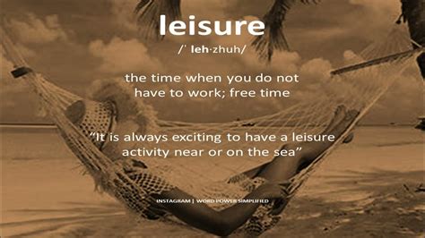 leisure meaning in tagalog